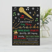 Vrijdag Karaoke Partij Uitnodiging (Staand voorkant)