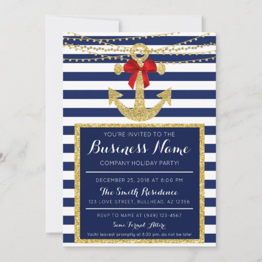 Vrijdag kerst bij feestdag in Nautical Yacht Compa Kaart (Voorkant)