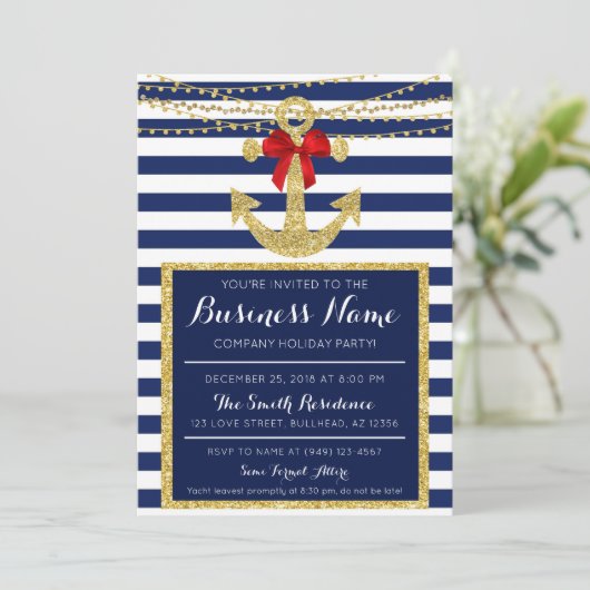 Vrijdag kerst bij feestdag in Nautical Yacht Compa Kaart (Staand voorkant)