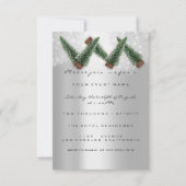 Vrijdag kerstfeest Uitnodiging grijze boom Winte (Voorkant)