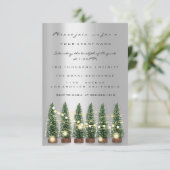 Vrijdag kerstfeest Uitnodiging grijze boom Winte (Staand voorkant)