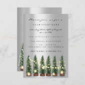 Vrijdag kerstfeest Uitnodiging grijze boom Winte (Voorkant / Achterkant)