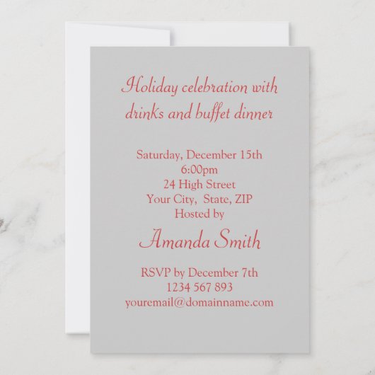 Vrijdag kerstfeestdag kaart (Achterkant)