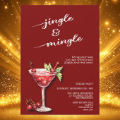 Vrijdag kerstmis cocktail party uitnodiging