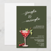 Vrijdag kerstmis cocktail party uitnodiging (Voorkant / Achterkant)