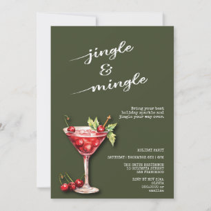 Vrijdag kerstmis cocktail party uitnodiging