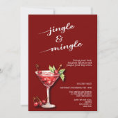 Vrijdag kerstmis cocktail party uitnodiging (Voorkant)