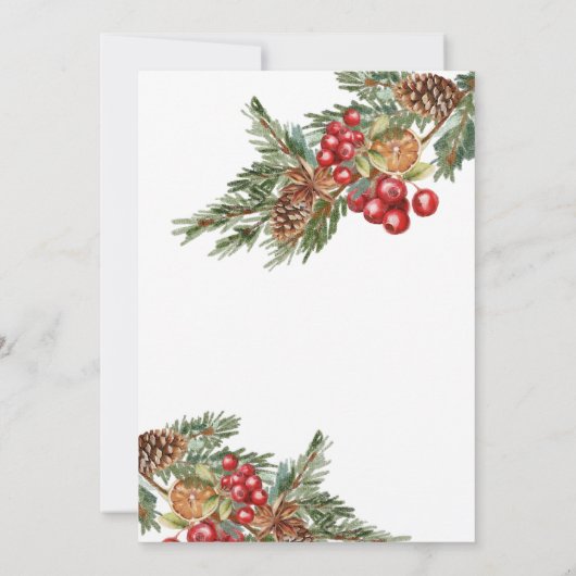 Vrijdag kerstmis Cocktails Kaart (Achterkant)