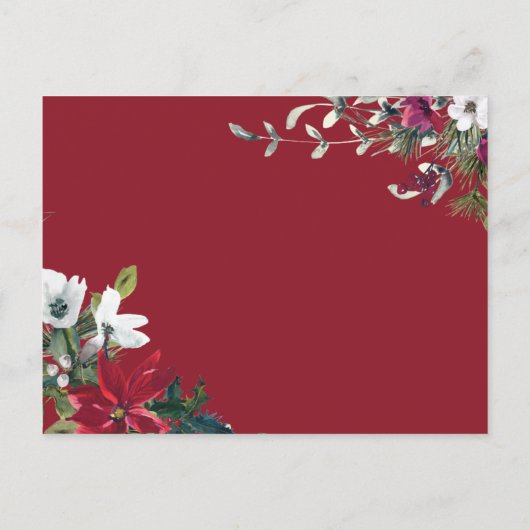 Vrijdag kerstmis Open House Uitnodigingskaart Briefkaart (Achterkant)