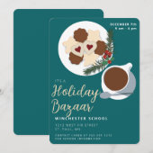 Vrijdag Koekjes en koffie- en theebazaarbericht Kaart (Voorkant / Achterkant)