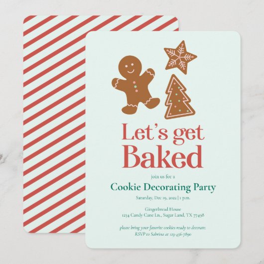 Vrijdag Koekkerij Decoratieve Partij | Gingerbrood Kaart (Voorkant / Achterkant)