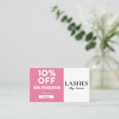 Vrijdag Korting Code Speciaal Visitekaartje (Staand voorkant)