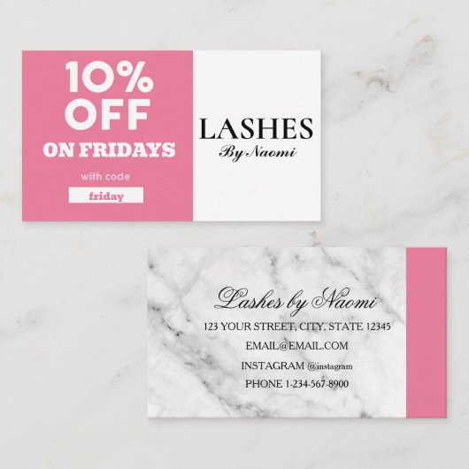 Vrijdag Korting Code Speciaal Visitekaartje (Voorkant / Achterkant)