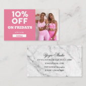 Vrijdag Korting Code Special Yoga Studio Visitekaartje (Voorkant / Achterkant)