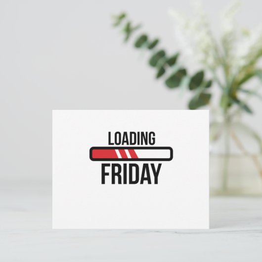 Vrijdag laden briefkaart (Staand voorkant)