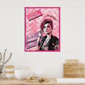 Vrijdag Meisje in de Maandag Wereld. Bewerkbare na Poster (Keuken)