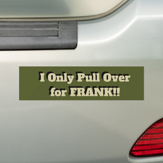 Vrijdag met Frank Bumpersticker (Op auto)