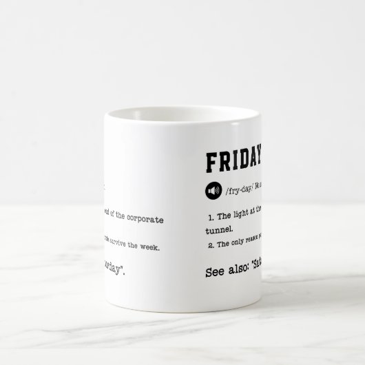 VRIJDAG Mok – Weekend Vibes Coffee Mok (Center)