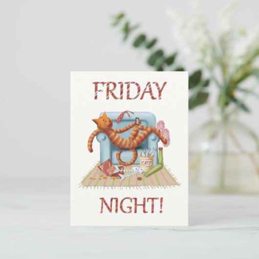 Vrijdag nacht briefkaart (Staand voorkant)