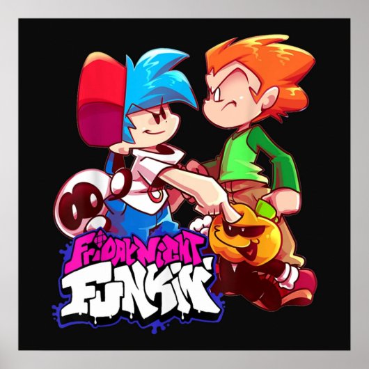 Vrijdag nacht Funkin Boyvriend en Pico Poster (Voorkant)