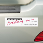 Vrijdag overgeven Bumpersticker (Op auto)