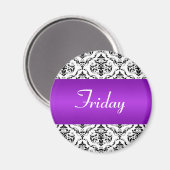 Vrijdag Paarse - Damask Magnet (Voorkant / Achterkant)