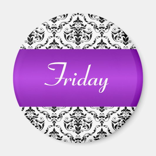 Vrijdag Paarse - Damask Magnet (Voorkant)
