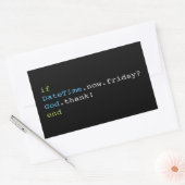 Vrijdag Rechthoekige Sticker (Envelop)