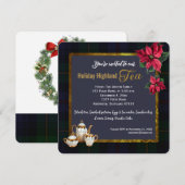 Vrijdag Schotse middag Tea Party Invitation Kaart (Voorkant / Achterkant)