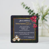 Vrijdag Schotse middag Tea Party Invitation Kaart (Staand voorkant)