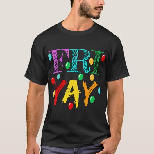 Vrijdag T Grappig leraar weekend vrijdag T-shirt (Voorkant)