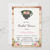 Vrijdag thee-uitnodiging kaart (Voorkant)