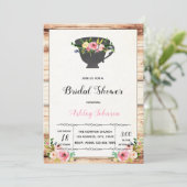 Vrijdag thee-uitnodiging kaart (Staand voorkant)