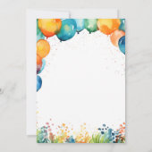 Vrijdag uitnodiging van de Colorful Balloons (Achterkant)