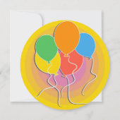Vrijdag uitnodiging van de Colorful Balloons (Achterkant)