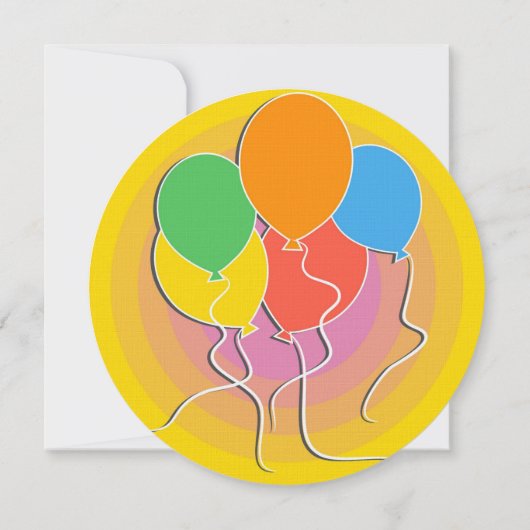 Vrijdag uitnodiging van de Colorful Balloons (Achterkant)