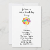 Vrijdag uitnodiging van de Colorful Balloons (Achterkant)