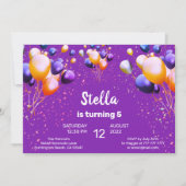 Vrijdag uitnodiging van de Colorful Balloons (Voorkant)