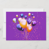 Vrijdag uitnodiging van de Colorful Balloons (Achterkant)