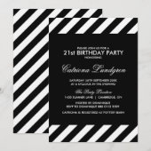 Vrijdag uitnodiging voor negende en witte Stripes (Voorkant / Achterkant)