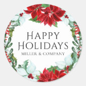 Vrijdag van feestdag Moderne kerst in bedrijven Ronde Sticker (Voorkant)