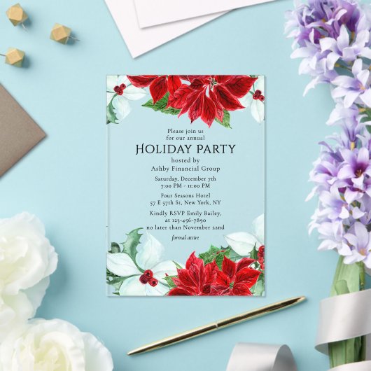 Vrijdag van feestdag Moderne Kerst van het Bedrijf Acryl Uitnodigingen (Insitu (Huwelijk))