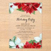 Vrijdag van feestdag Moderne Kerst van het Bedrijf Acryl Uitnodigingen (Voorkant)