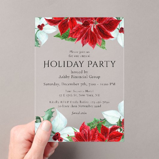 Vrijdag van feestdag Moderne Kerst van het Bedrijf Acryl Uitnodigingen (Insitu (Draagbaar))