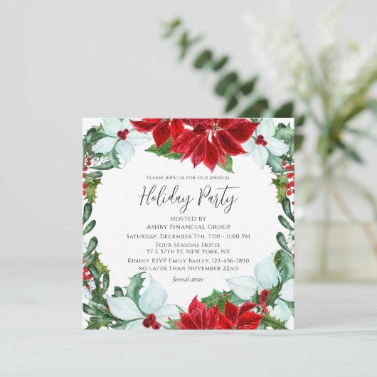 Vrijdag van feestdag Moderne Kerst van het Bedrijf Kaart (Staand voorkant)