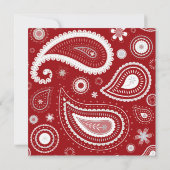 Vrijdag van feestdag Moderne Rode Kerst Kaart (Achterkant)