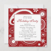 Vrijdag van feestdag Moderne Rode Kerst Kaart (Voorkant)