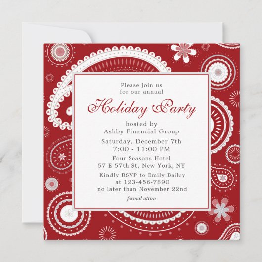 Vrijdag van feestdag Moderne Rode Kerst Kaart (Voorkant)