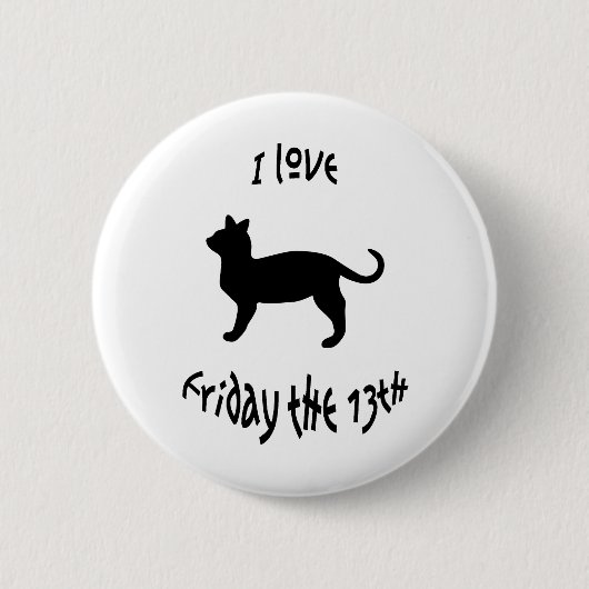 Vrijdag van liefde De 13de Ronde Button 5,7 Cm (Voorkant)