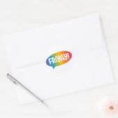Vrijdag Vrijdag Weekend Regenboog Modern Eenvoudig Ronde Sticker (Envelop)